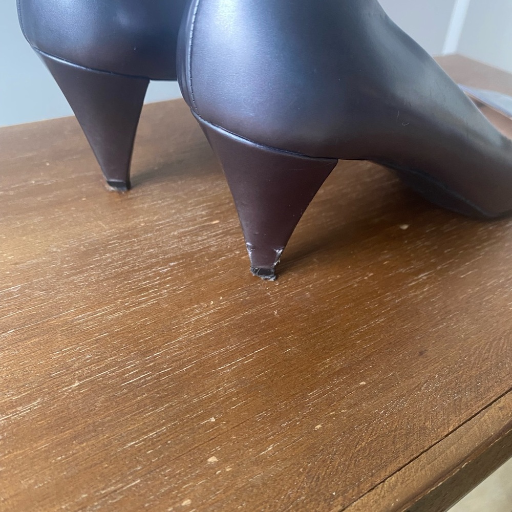 Silver Prada Pumps
